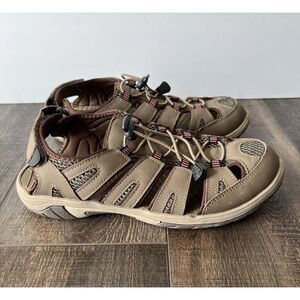 Eddie Bauer Blakely Women's Sz 9M Trail Hiking Walking Sandals Beige Water Shoes